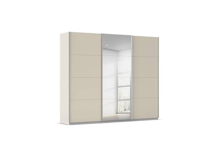 Rauch Möbel KULMBACH, Schwebetürenschrank, Farbe Beige, Breite 271 cm Kleiderschrank mit Schwebetüren, Schiebetüren, 3-türig, mit Spiegel, Zubehör Basic, Schlafzimmer, Jugendzimmer, Garderobe