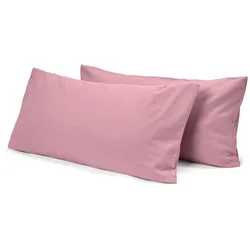 Tchibo - 2 Biber-Kopfkissenbezüge - rosa