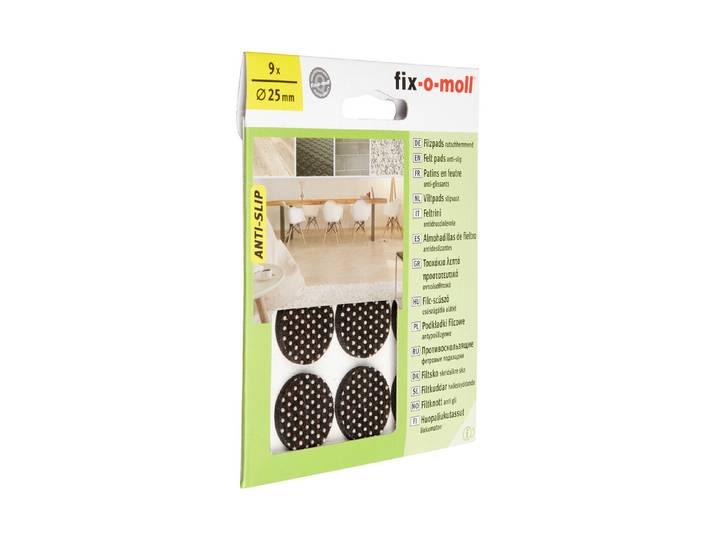 fix-o-moll Anti-Rutsch Filzpads selbstklebend, braun