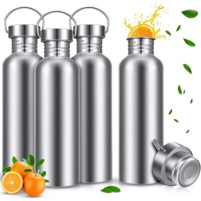 Inspired Living 1000ml 304 Stainless Steel Water Bottle, Plastic Free Wide Mouth, Dishwasher Safe (Single Wall) 1000ml 304 Stainless Steel Water Bottle, Plastic Free Wide Mouth, Dishwasher Safe (Single Wall)