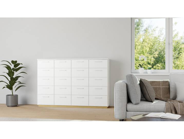 Apothekerkommode nach Maß von Pickawood MDF Beschichtet MDF Weiß matt