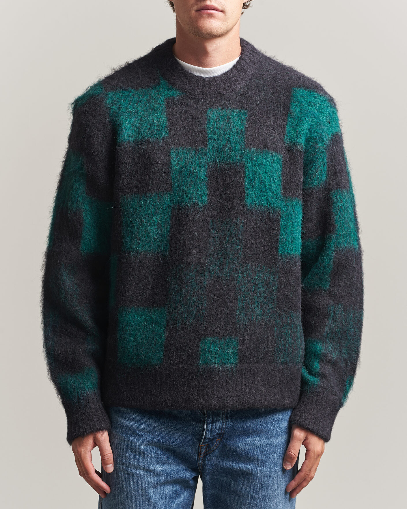 J.Lindeberg Hank Graphic Knitted Sweater Forest Biome men L Flerfarvet