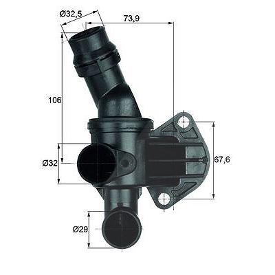 Mahle Thermostat, Kühlmittel [Hersteller-Nr. TI680] für Audi, Seat, VW, Ktm