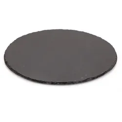 Schieferplatte rund, schwarz, 30 cm Ø