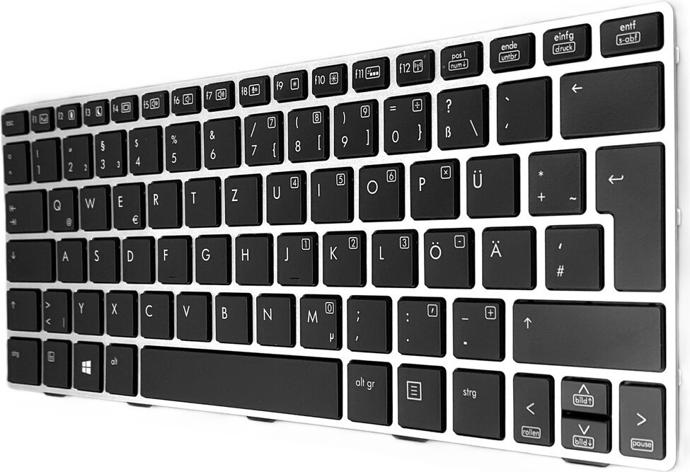 T-ProTek Toetsenbord voor HP EliteBook Revolve 810 G2 met verlichting, zwart en zilver