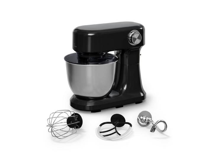 Klarstein Küchenmaschine, 1500 W, 5 l Schüssel, Kompakt Küche maschine 5 L 12 Stufe Pulsfunktion 1500 W Schwarz