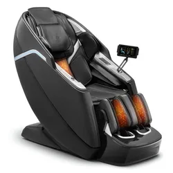 VEVOR Massagesessel Ganzkörpermassagesessel 0 Gravity mit SL-Schiene & Yoga-Stretch-Modus, Relaxsessel mit Heizung & elektrischem Pedal & 36 Airbags & TFT-Bildschirm & Armlehnentasten 3D/4D Massage