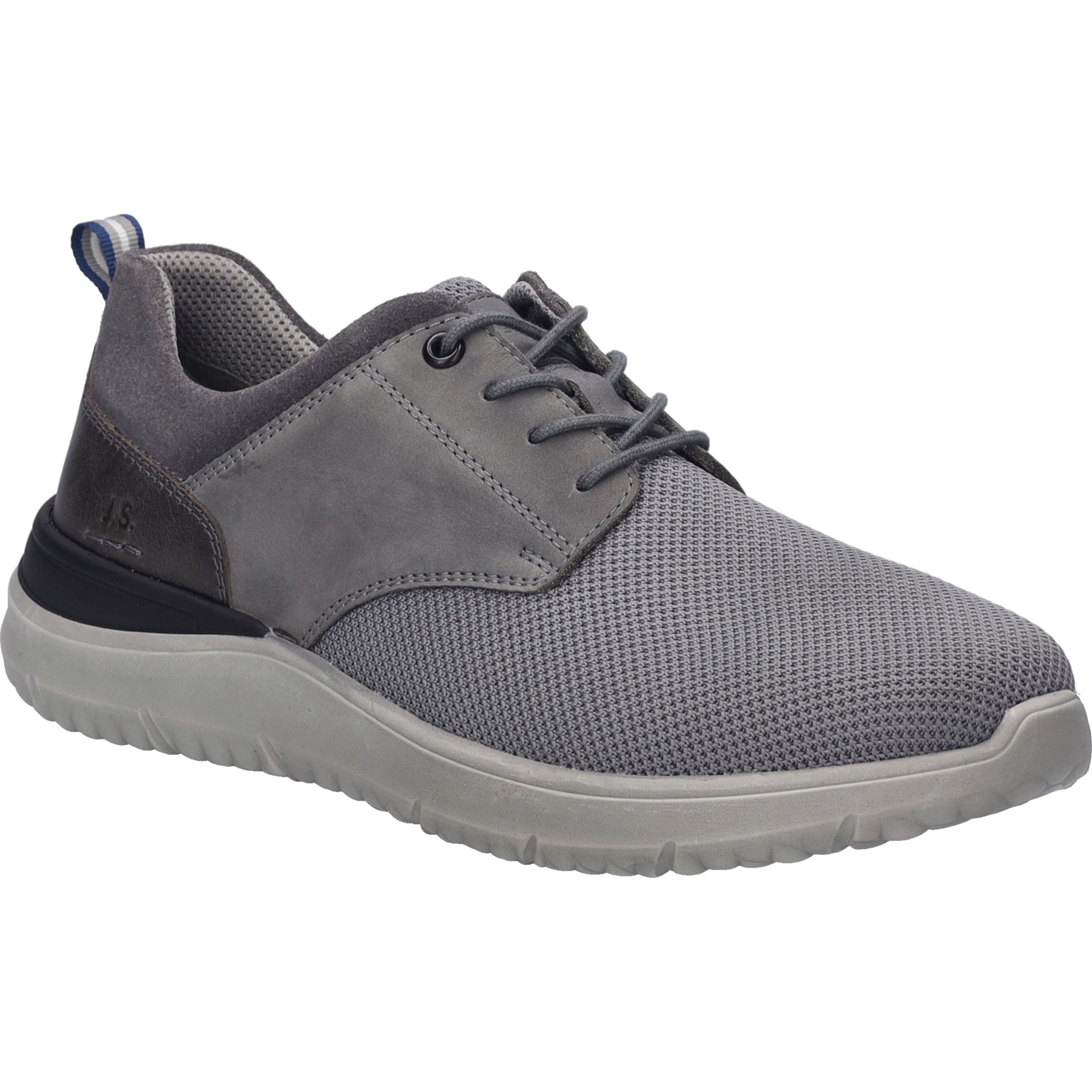 Josef Seibel Halbschuh Wales 03, Leder, Schnürung - Grau