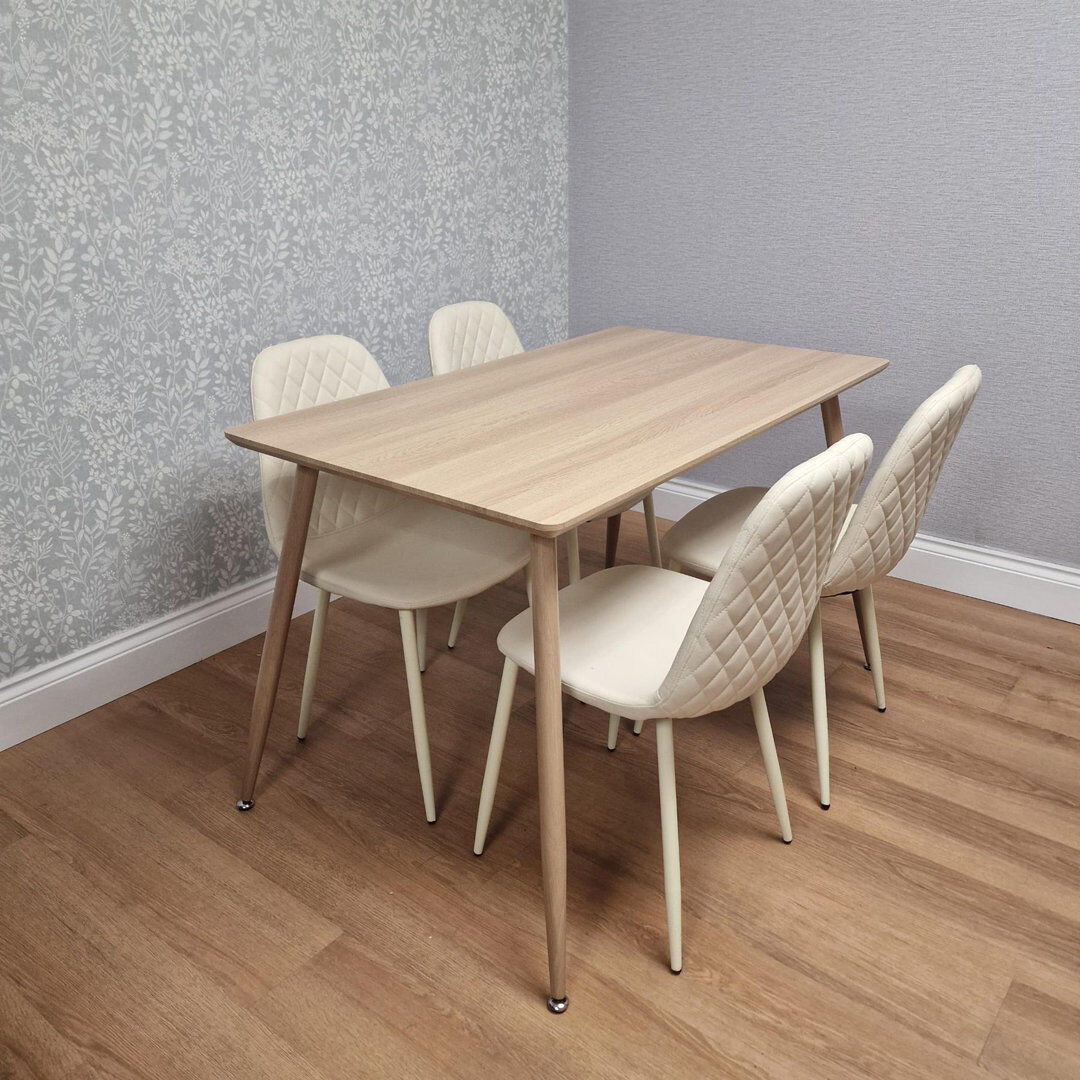 George Oliver 4 -Person Dining Set Cream 4