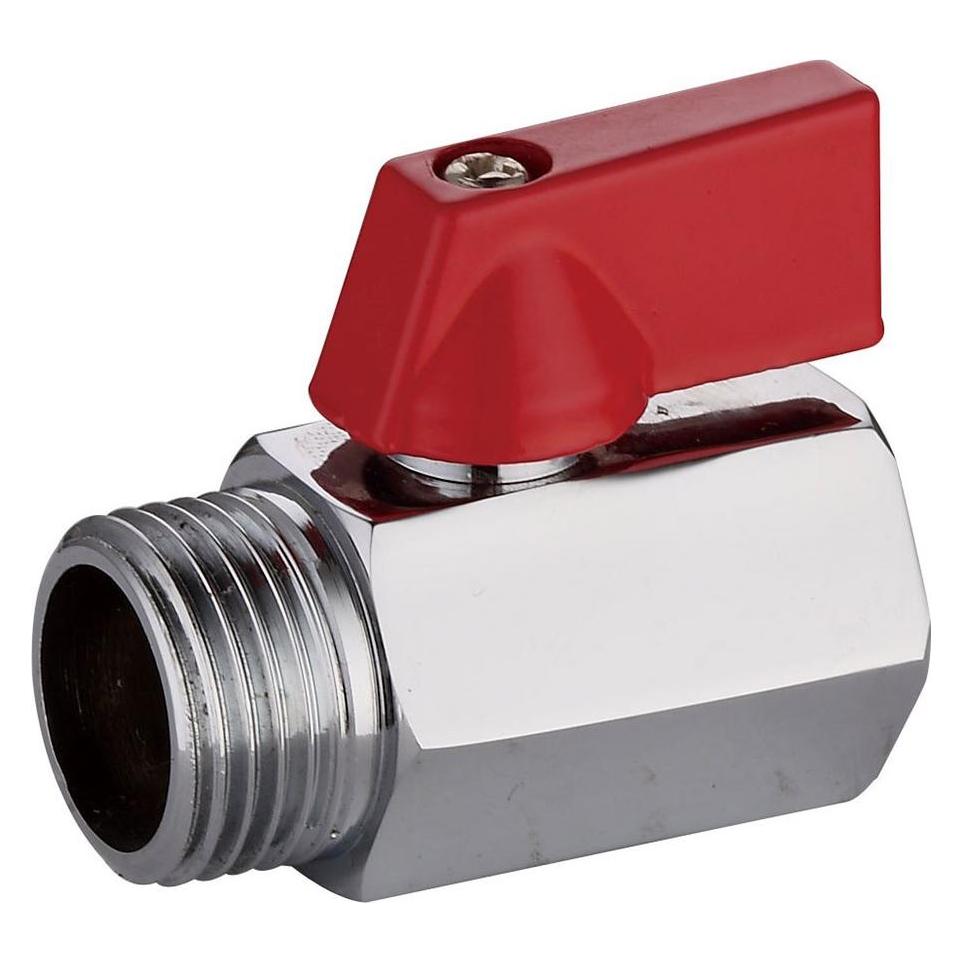 Verhal Mini male-female ½ in ball valve with red lever (69069728)