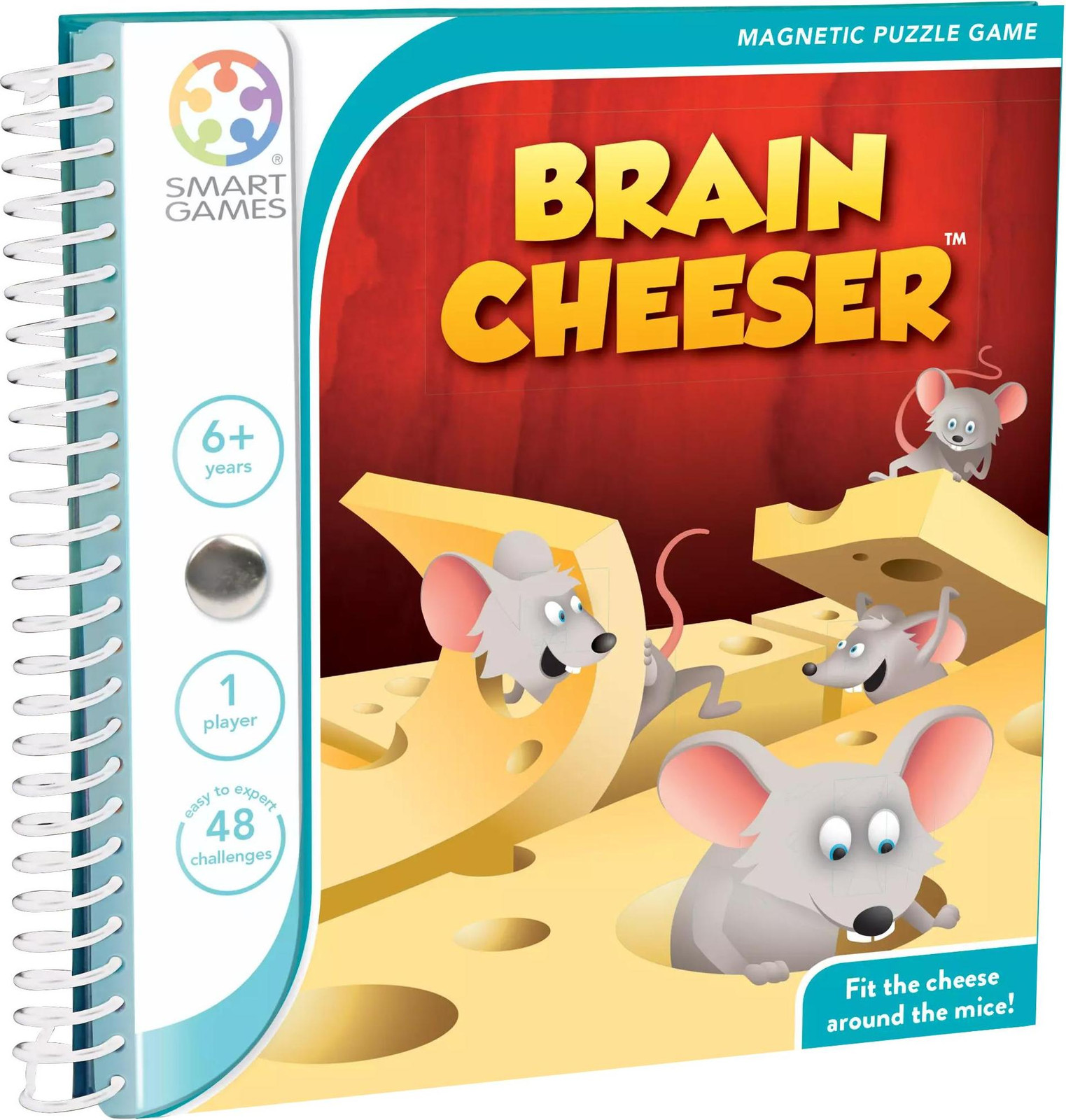 SmartGames Brain Cheeser – magnetisch logica-spel met 48 uitdagingen