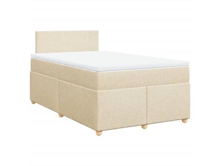 vidaXL Boxspringbett mit Matratze Creme 120x200 cm Stoff