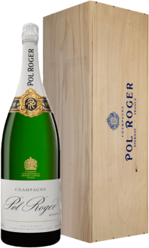 Champagne Pol Roger Jéroboam - Champagner Pol Roger - Réserve Brut - Holzkiste - 3L Champagne