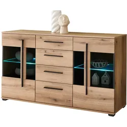 SIDEBOARD Eiche Evoke, Kommode 150 cm mit Soft-Close