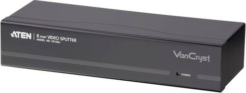 ATEN VS138A-AT-G 8 Port VGA-Splitter mit eingebautem Repeater 2048 x 1536 Pixel Schwarz