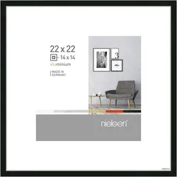 Nielsen Bilderrahmen Pixel Aluminium Schwarz / 22 x 22