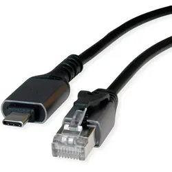 VALUE USB-C zu Gigabit Ethernet Konverterkabel, schwarz, 5 m