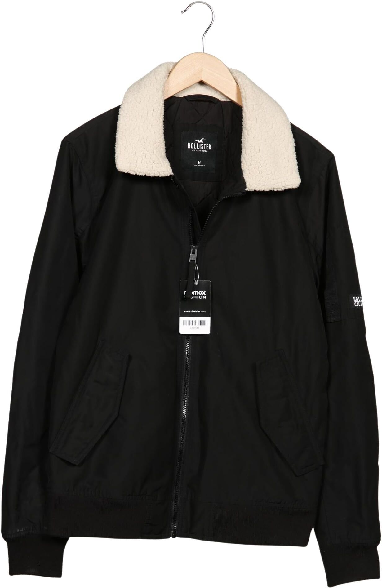 Hollister Herren Jacke, Schwarz, Gr. M, Synthetik - Second Hand