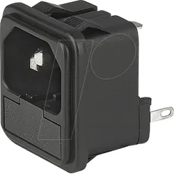 SCH GSI1064 - Kaltgerätestecker mit Sicherungseinsatz, Snap-In