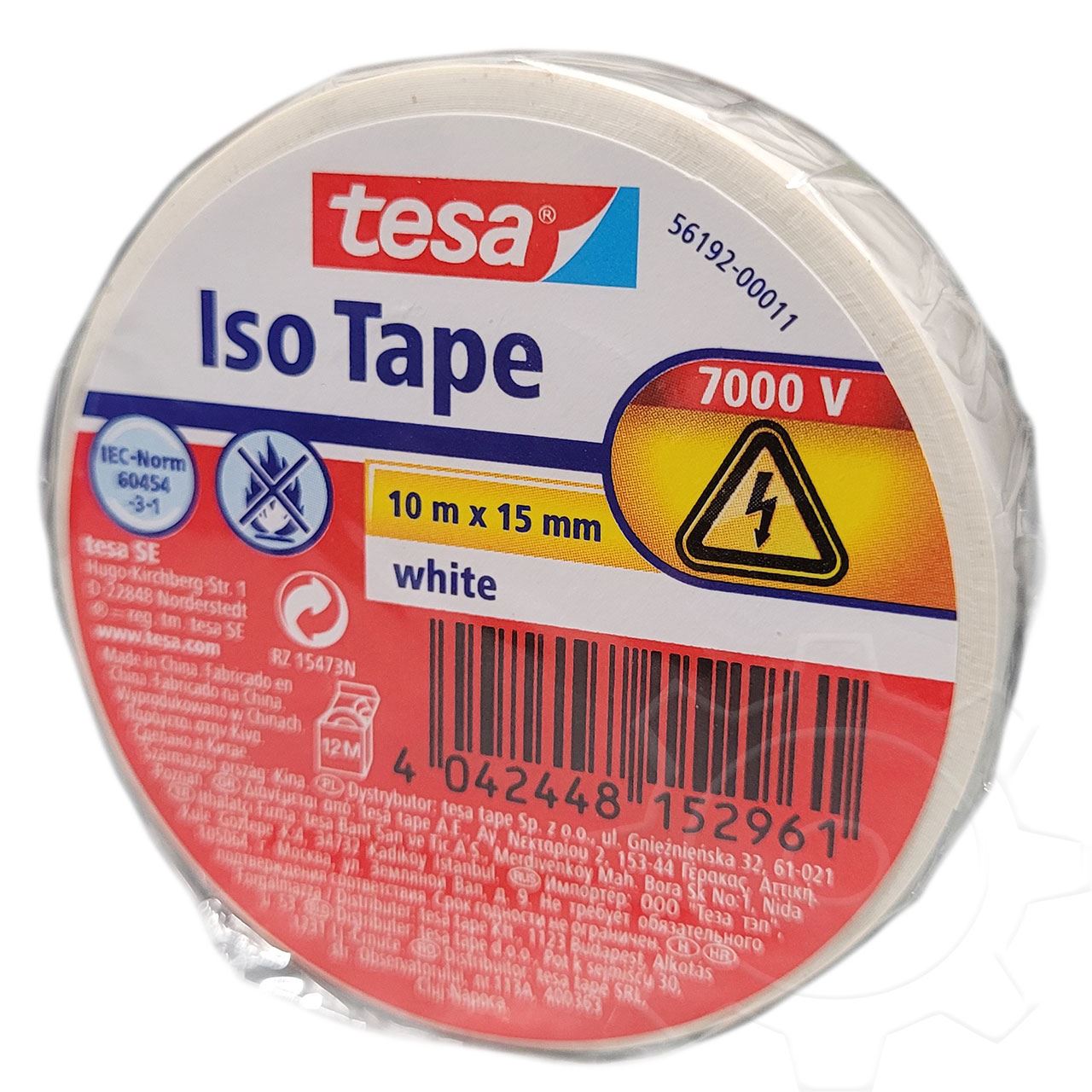 tesa Isolierband ISO TAPE, 15 mm x 10 m, weiß