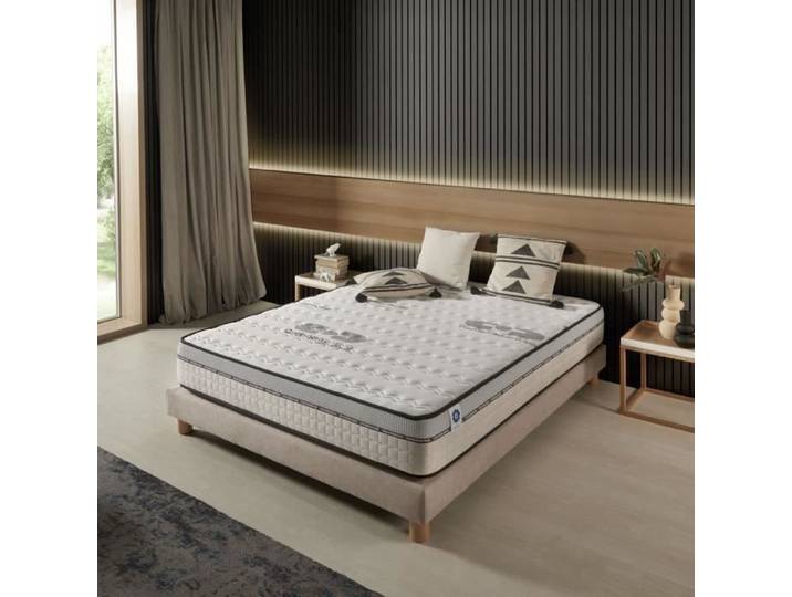 Matelas - NATURALEX - VISCO CARBONE - Mousse mémoire de forme HR - Blue Latex - Hypoallergénique
