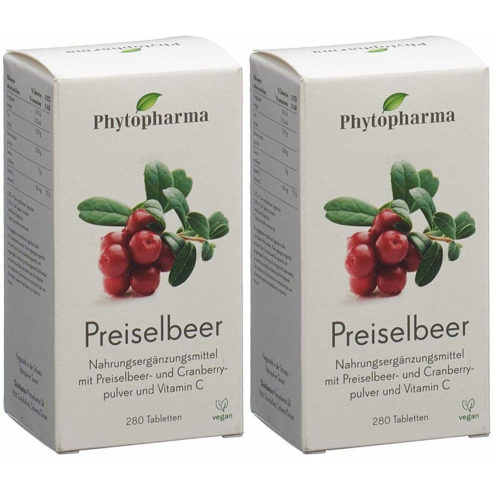 Phytopharma Preiselbeer Tabl 280 Stk x2 2x280 St Tabletten