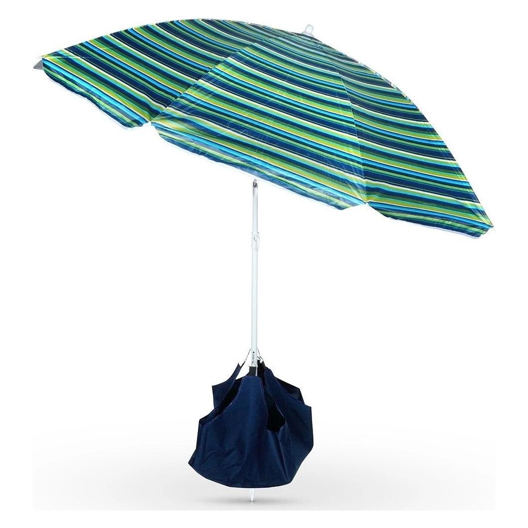 Vilde Parasol Plażowy z Podstawą Stojakiem Regulowany 147 cm (52492235)