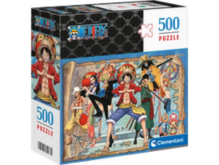 CLEMENTONI Coffret puzzle Dragon Ball ou One Piece, 500 pièces (One Piece - Rencontre)