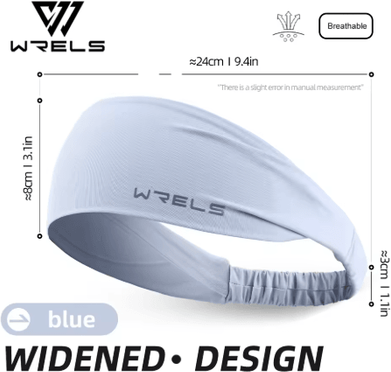 Inspire Picks WRELS Sports Headband Elastic Sweat Absorbing Running And Fitness Head Band Unisex blue