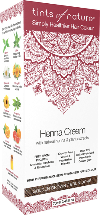 TINTS OF NATURE Henna Cream Golden Brown 70ml