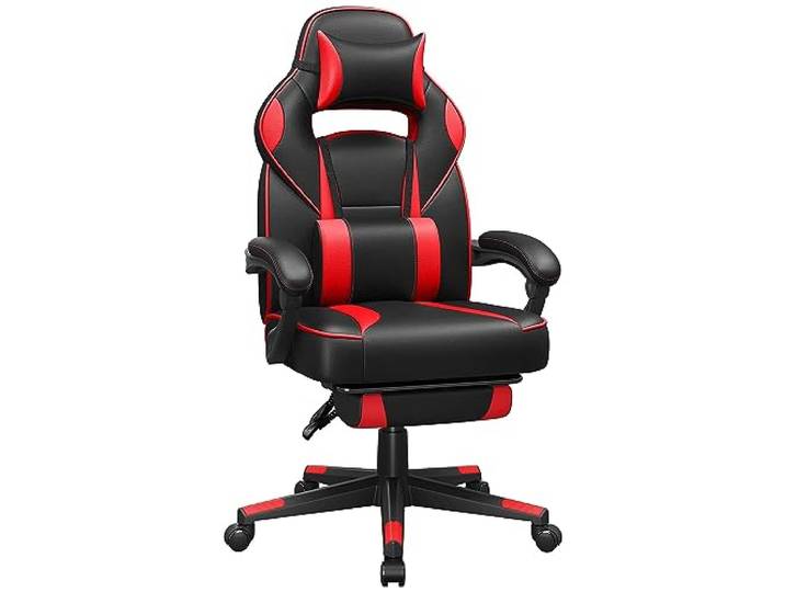 SONGMICS Gaming Stuhl, ergonomisch, höhenverstellbar, bis 150 kg belastbar
