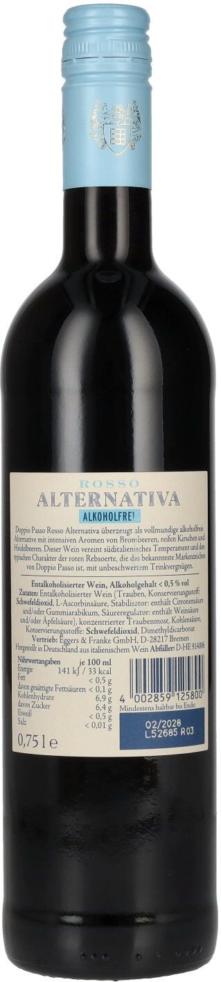 Doppio Passo Rosso Alternativa alkoholfrei 0,75l
