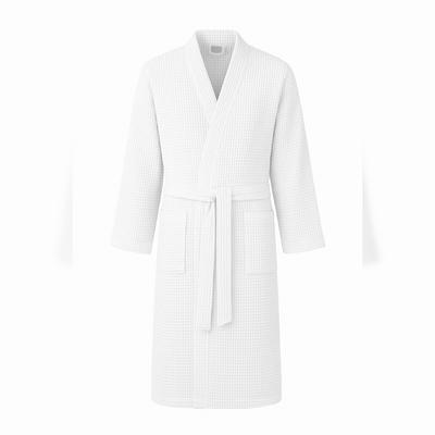 Bademantel inkl. Gürtel Weiss Größe XXL Waffelpiqué Kimono Style unisex