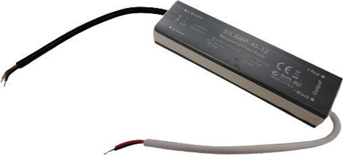 Silumen Transformator 220V naar 12V IP67 45W DC 3,75A