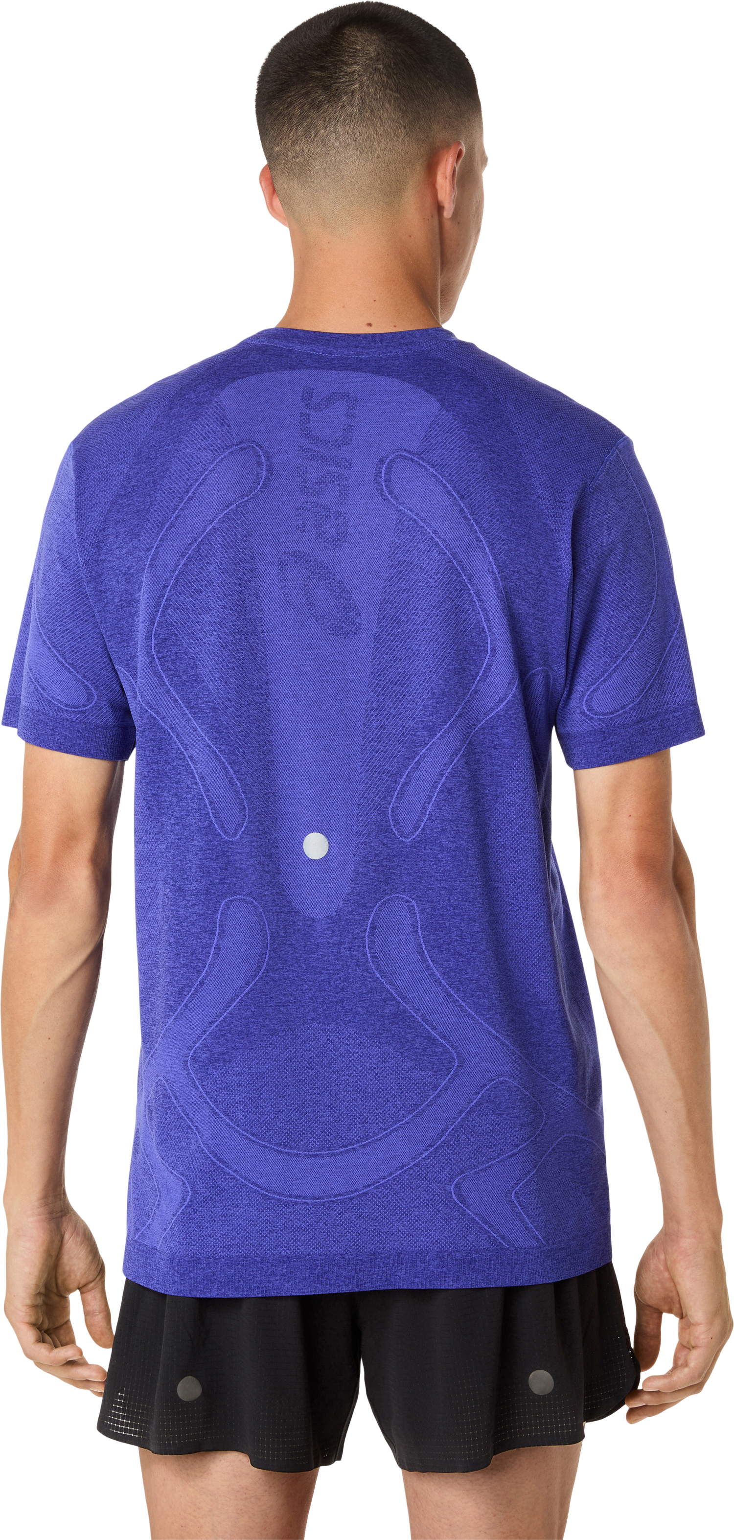 Laufshirt ASICS "ROAD SEAMLESS SS TOP", Herren, Gr. S, blau (cobalt burst, eggplant), Obermaterial: 65% Polyamid, 35% Polyester, normal, Rundhals, Shirts Laufshirt cobalt burst, eggplant S