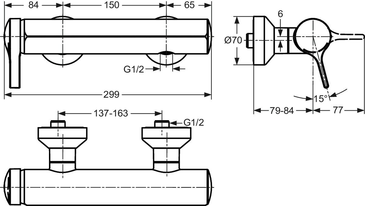 Ideal Standard Aufputz Melange chrom A4269AA