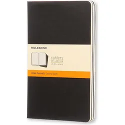Moleskine Cahier Journals Linierte Notizbücher L schwarz 3 St.
