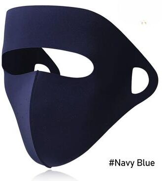 Universal Stock Cooling Face Mask With UV Protection Breathable Ice Silk Summer Face Cover For Cycling & Outdoor Activities navy Blue