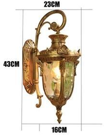 Inspire Curations Vintage European Outdoor Wall Lamp Waterproof Retro Garden Porch Light bronze