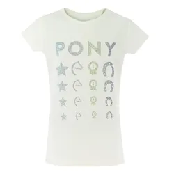 Ekkia EQUI-KIDS by Equitheme Kinder T-Shirt Lise ecru, Kindergrößen: 104 (4 Jahre)