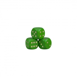 Halmakegel.com Augenwürfel - 12mm - Holz - grün 257298