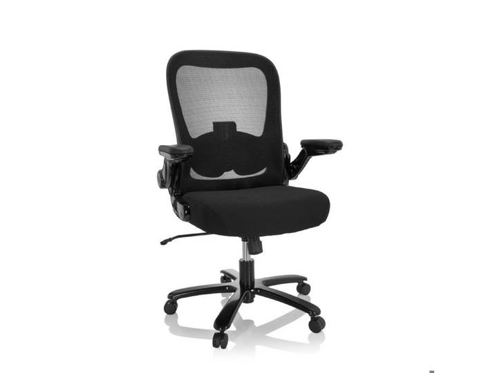 Siège pivotant XXL - hjh OFFICE - INSTRUCTOR SW I - Noir - Tissu / Tissu maille