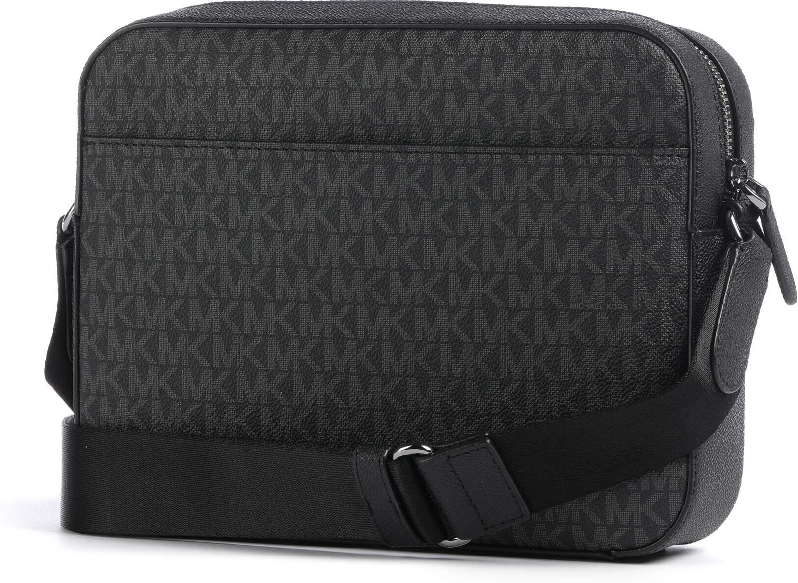 Michael Kors Jet Set Umhängetasche aus Leder, schwarz