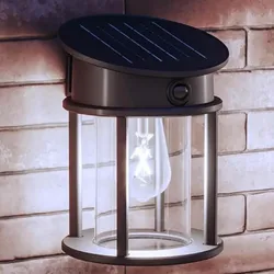 Philips Solar Außenwandleuchte Geri mit Bewegungsmelder Ultra Efficient Schwarz neutralweißes Licht IP44 - austauschbare Solarlampe, Aluminium