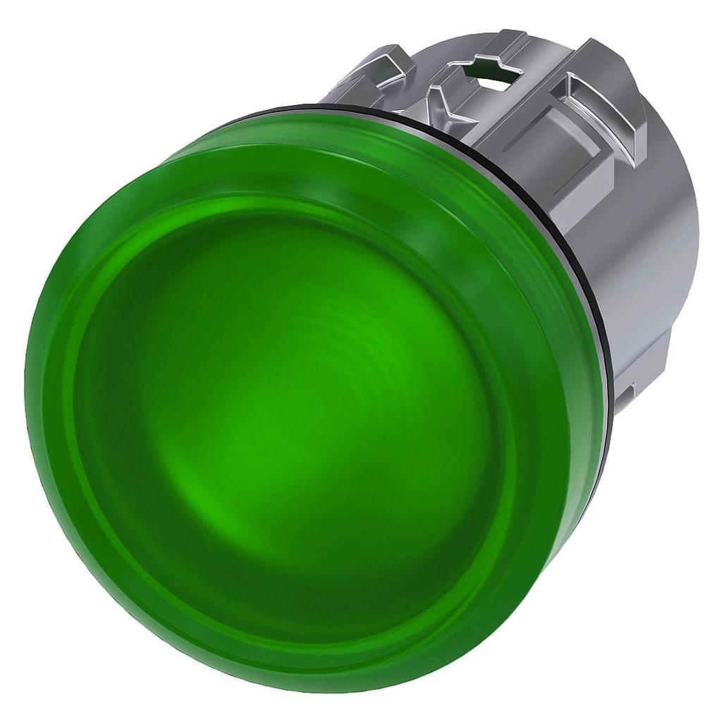 Siemens Indicator light, 22mm, round, green (3SU1051-6AA40-0AA0)