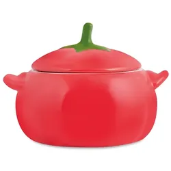 Keramik-Behälter für Käse oder Zucker Tomate Form 12 cm