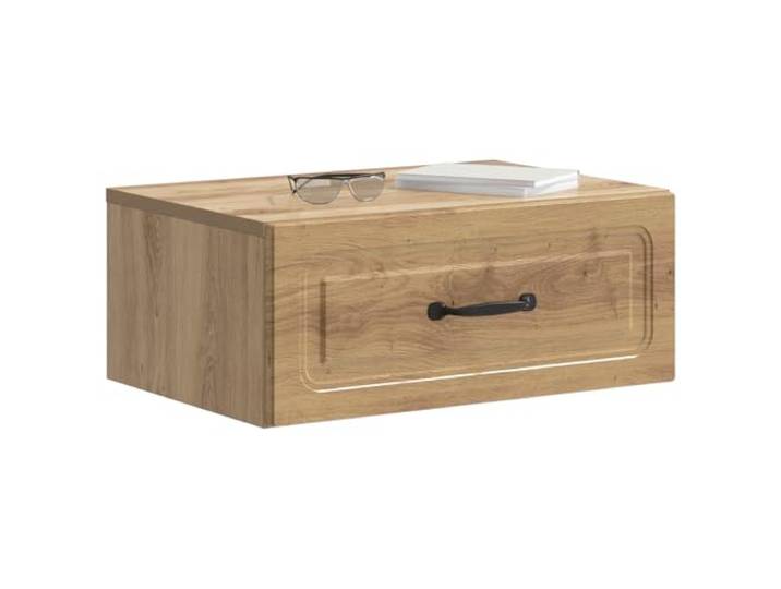 KTHLBRH Wand-Nachtschrank, 2 Stück, Eiche Modernes Design, klare Linien, Stauraum für Schlafzimmer und Gäste