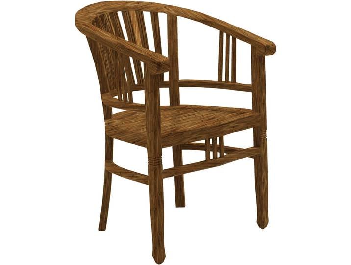 Armlehnstuhl SIT Mikkeli aus recyceltem Teakholz – Massivholz – Brettsitz , beige (natur), B:60cm H:87cm T:61cm, Stühle, Armlehnstuhl, Massiver Brettsitz aus recyceltem Teakholz mit 4-Fuß-Gestell
