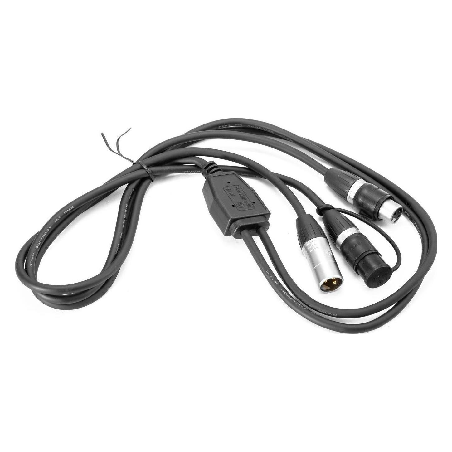 Eurolite Adapterkabel DMX IP XLR 3pol(M)/2xIP XLR 3pol(F) (XLR Kabel) (30227869)