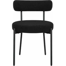 Ebuy24, Stühle, Gunma Esszimmerstuhl Samt schwarz Metall schwarz.